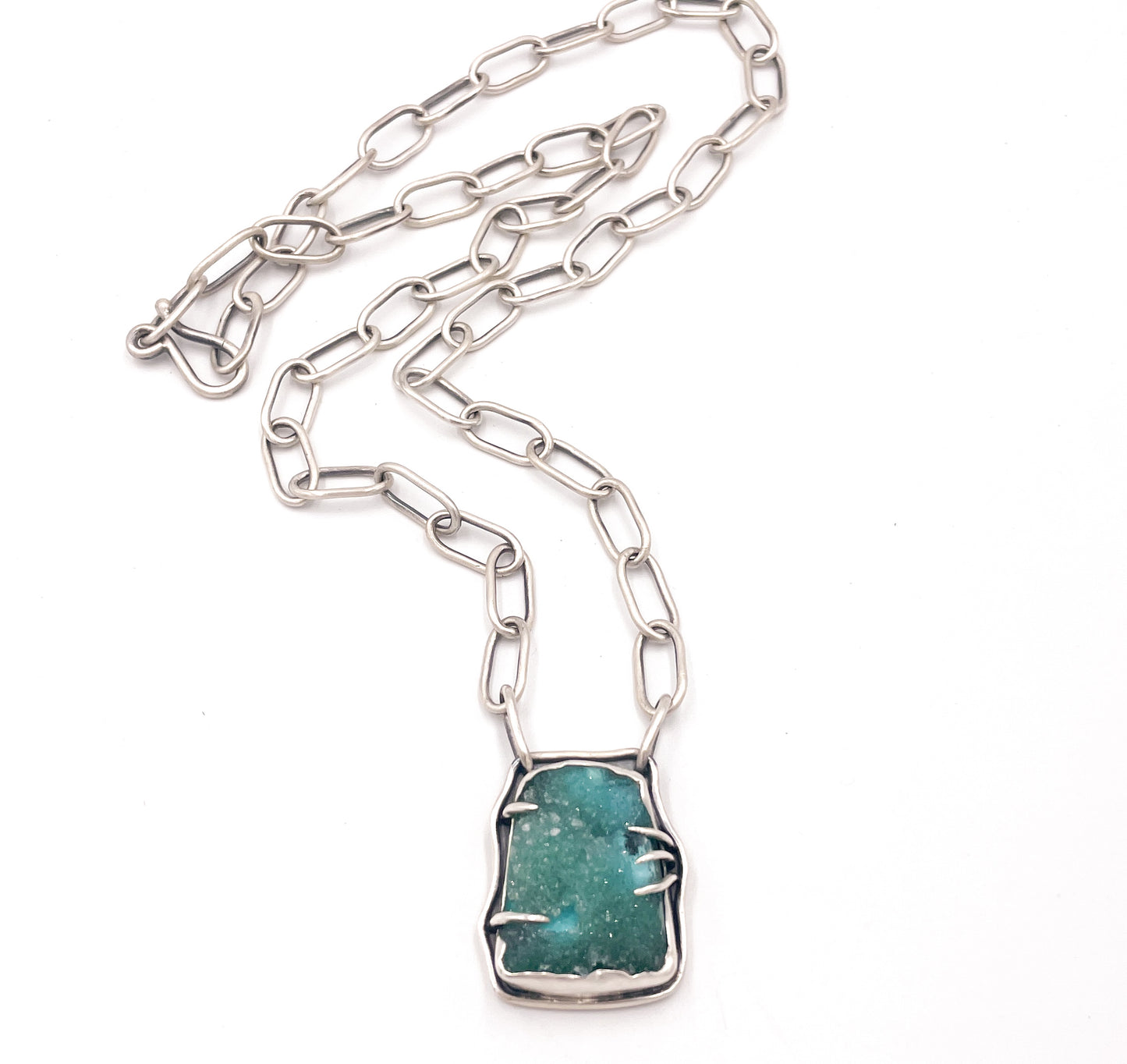 Chrysocolla Druzy Necklace
