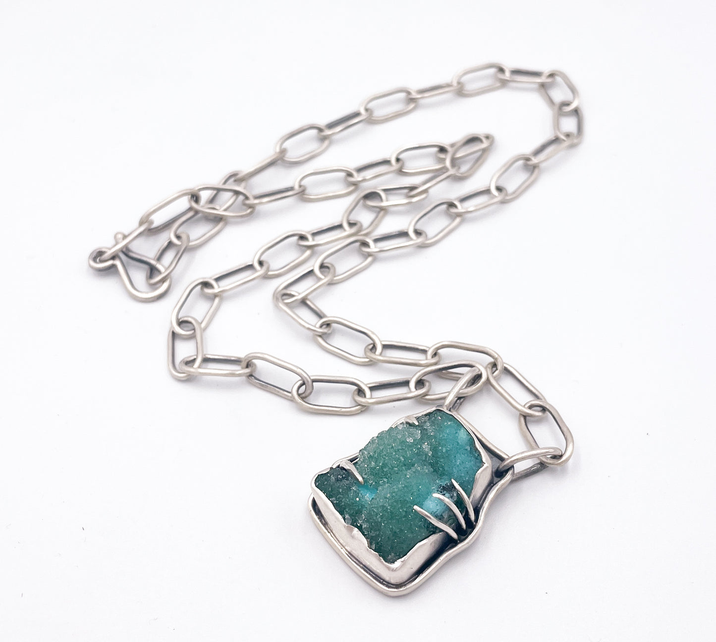 Chrysocolla Druzy Necklace