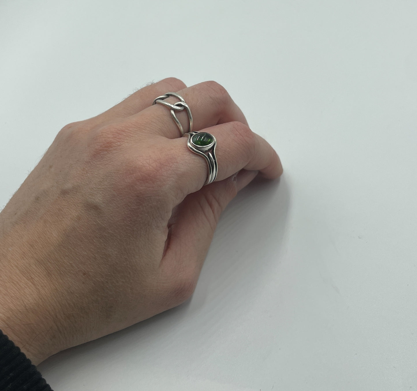 Tourmaline and Sterling Silver Size 7.25