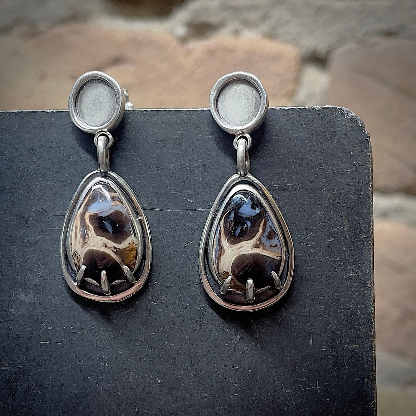 Petrified Palm Earrings