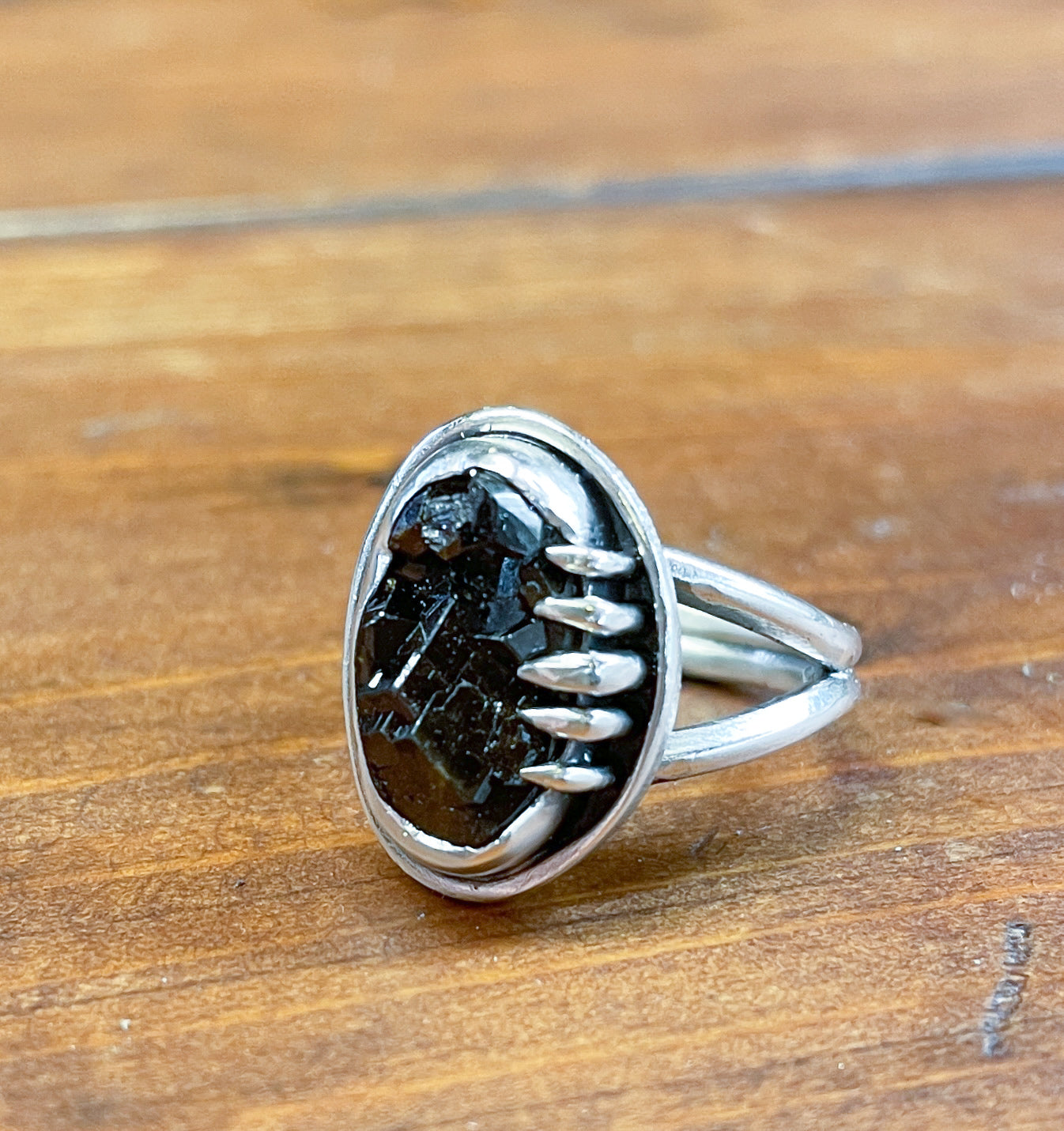 Black Garnet Ring