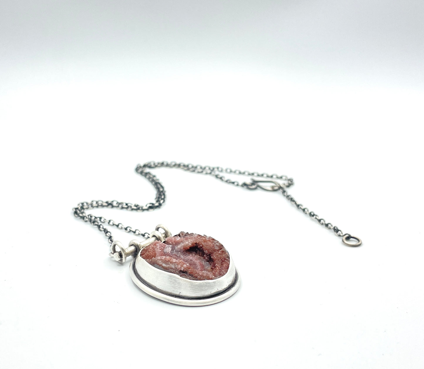 Concho Druzy and Sterling Silver Necklace