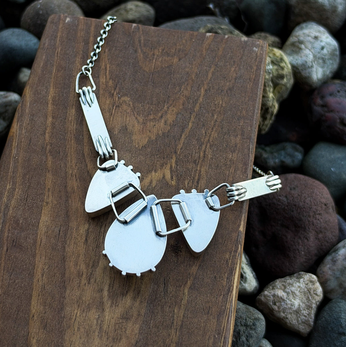 Brazilian Agate with druzy and Pietersite Necklace