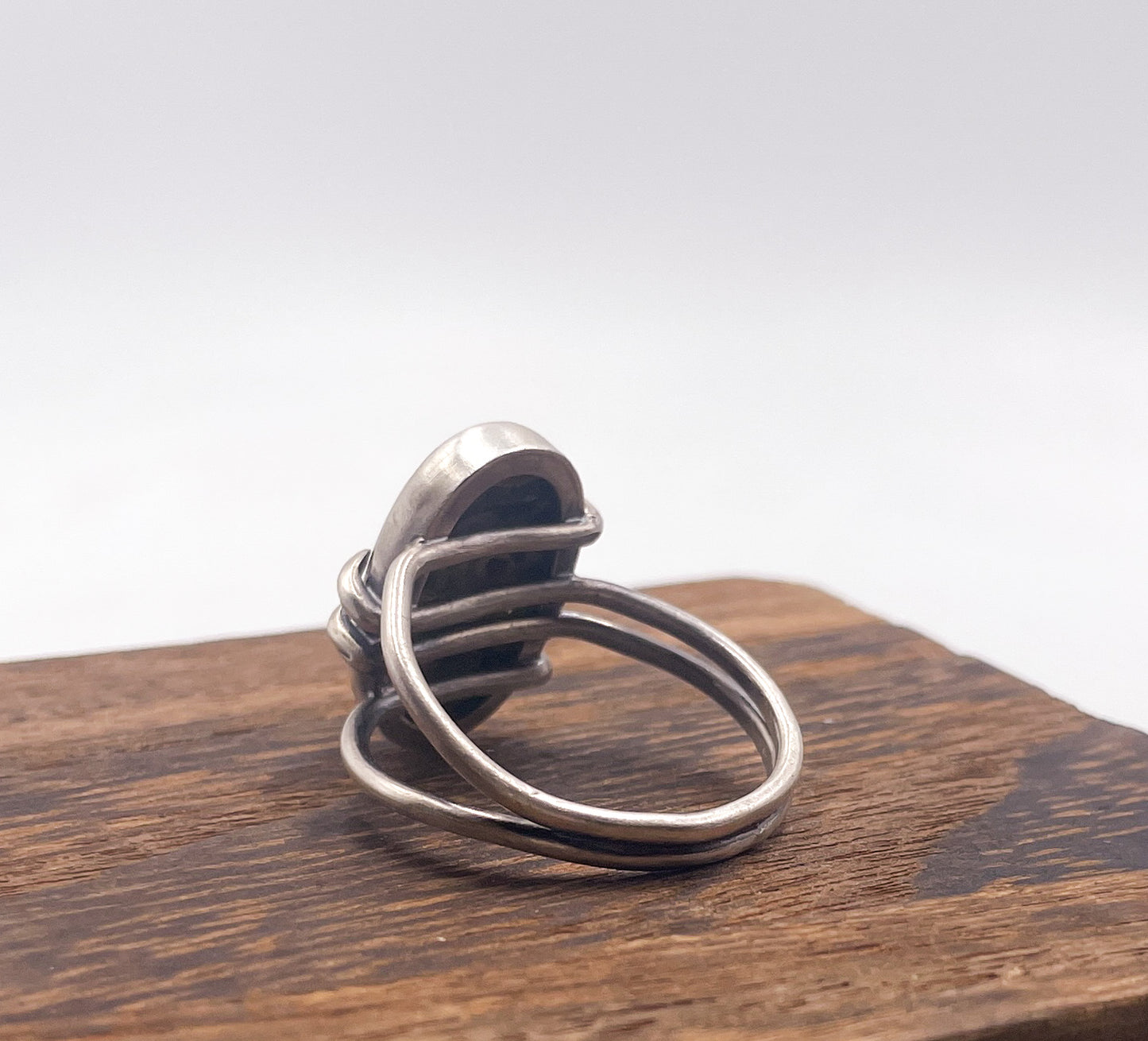 Orbicular Jasper and Sterling Silver Ring Size 11