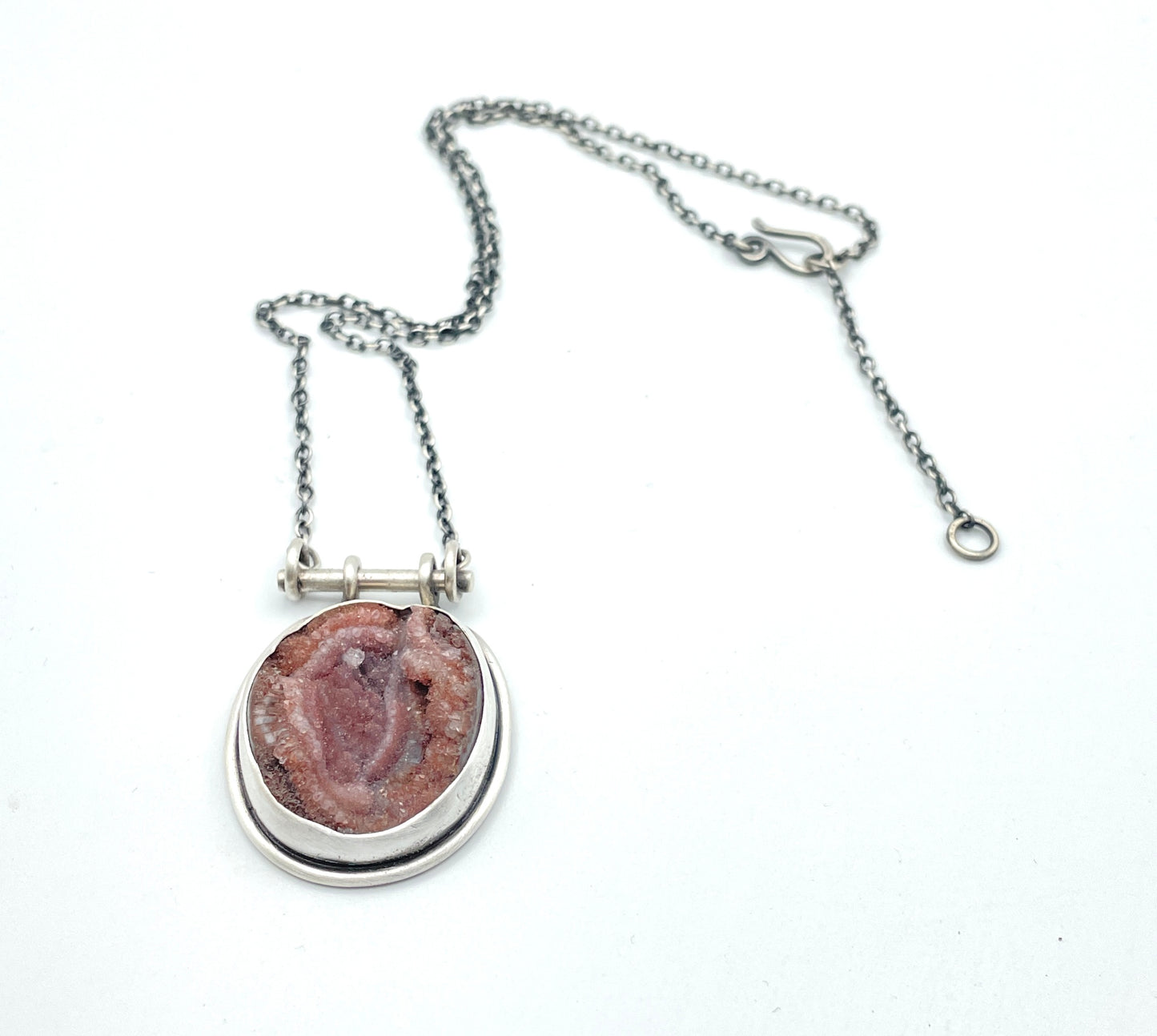 Concho Druzy and Sterling Silver Necklace