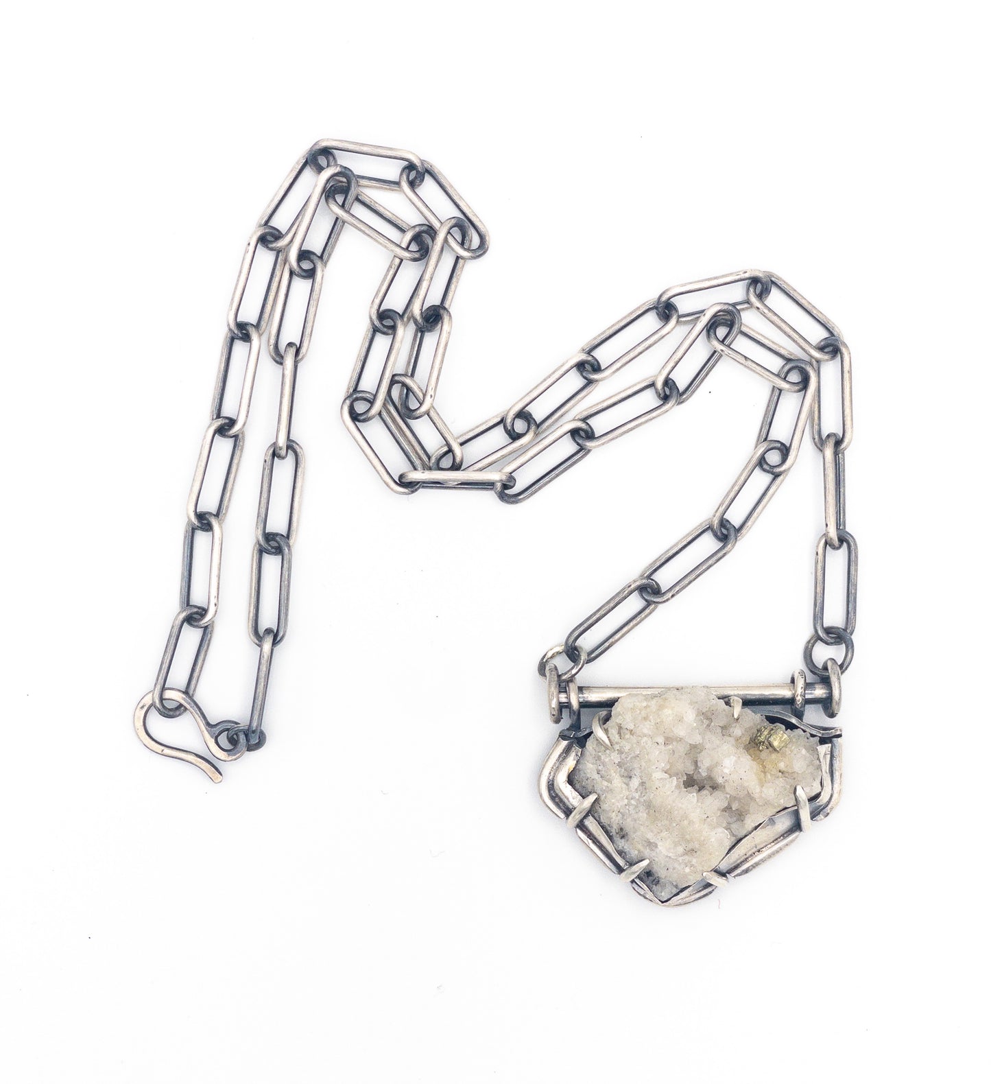 Quartz with Pyrite Necklace